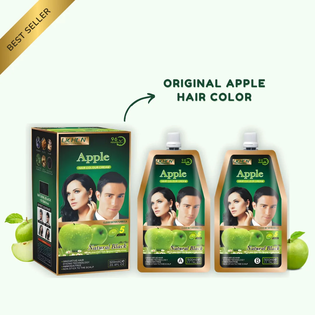 Apple Hair Color Cream 500ml x 2=1000ml