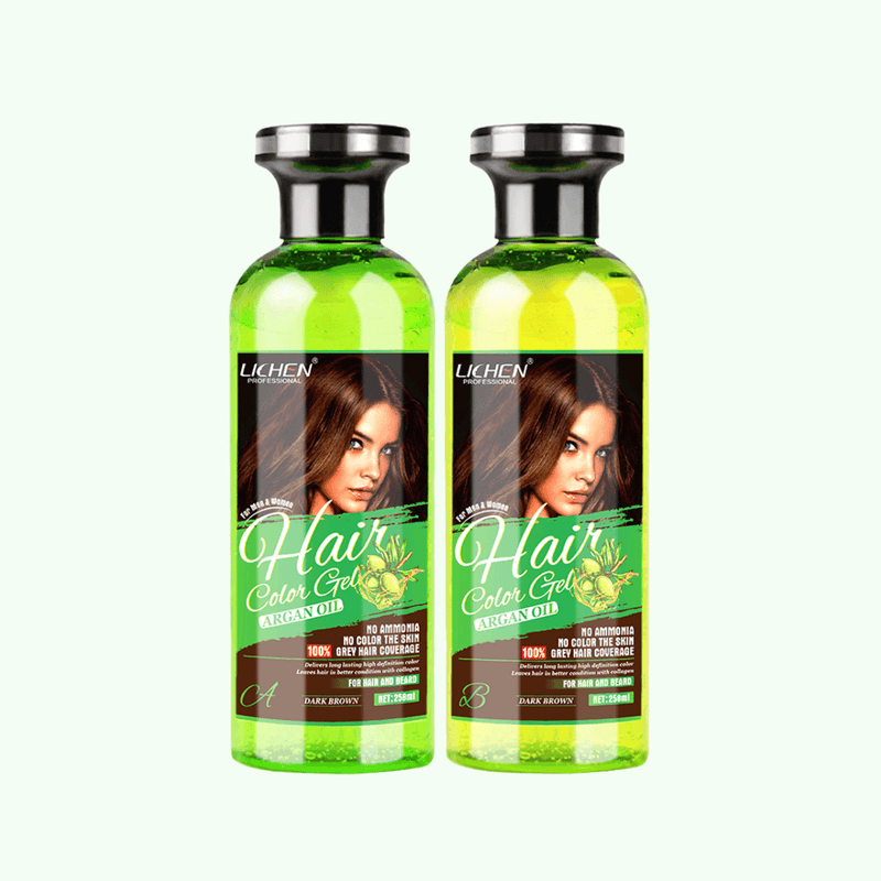 Hair Color Gel 258ml x 2=516ml-Dark Brown Color - THEHAIRSHOP.PK